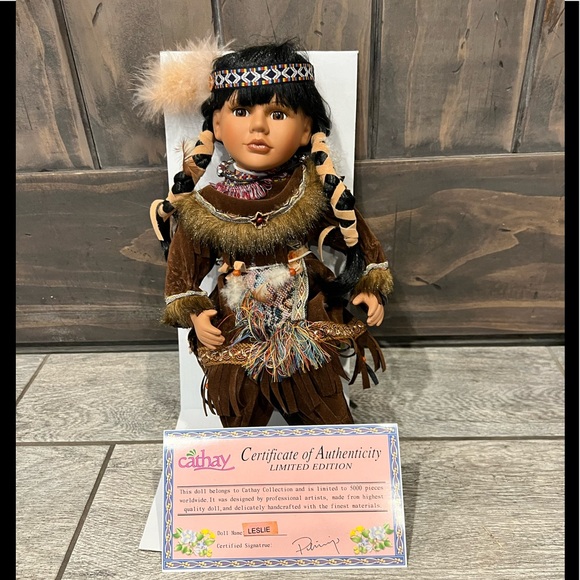 Other - Native American porcelain doll on swing